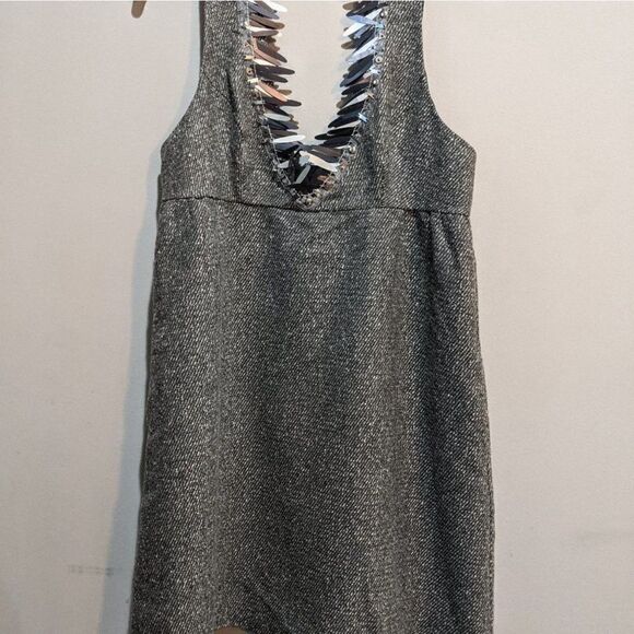 ANNA SUI Tweed Boucle Apron Halter Dress Medium - Picture 3 of 7